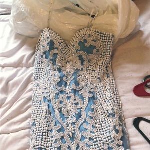 Baby blue sequent mermaid dress